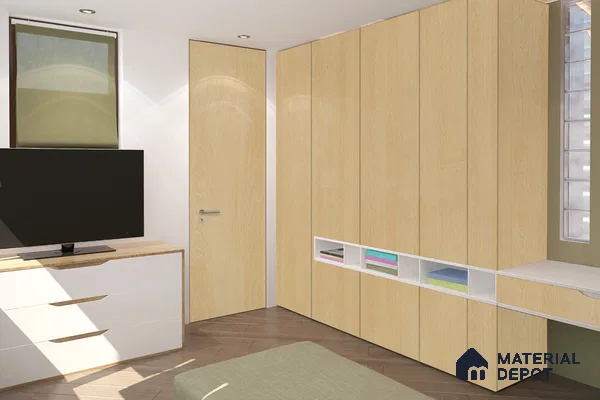 Wooden Look 3062 SUD 8 ft x 4 ft Suede Finish Decorative Laminate - 1 mm | Suitable for TV Unit, Wardrobe, Kitchen Cabinets