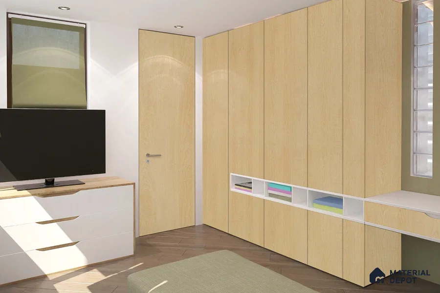 Wooden Look 3062 SUD 8 ft x 4 ft Suede Finish Decorative Laminate - 1 mm | Suitable for TV Unit, Wardrobe, Kitchen Cabinets