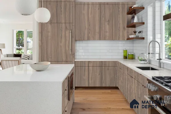 Wooden Look 3298 SUD 8 ft x 4 ft Suede Finish Decorative Laminate - 1 mm | Suitable for TV Unit, Wardrobe, Kitchen Cabinets