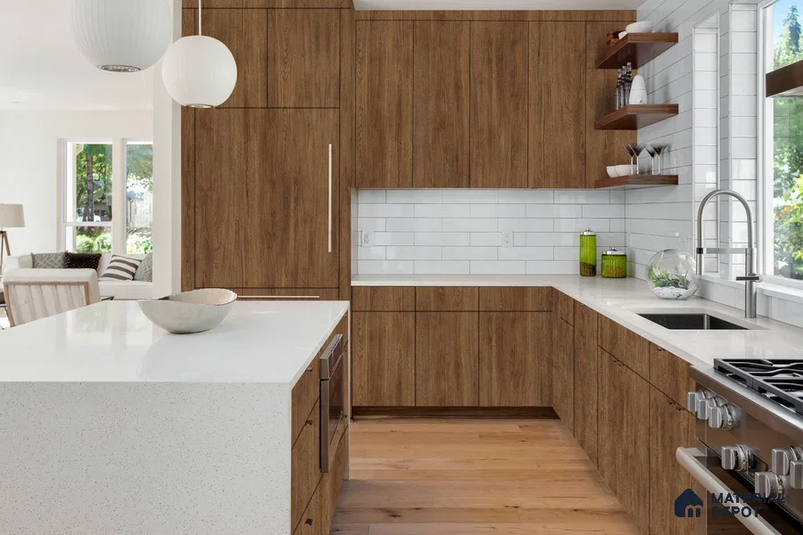 Wooden Look 3253 BRS 8 ft x 4 ft Texture Finish Decorative Laminate - 1 mm | Suitable for TV Unit, Wardrobe, Kitchen Cabinets