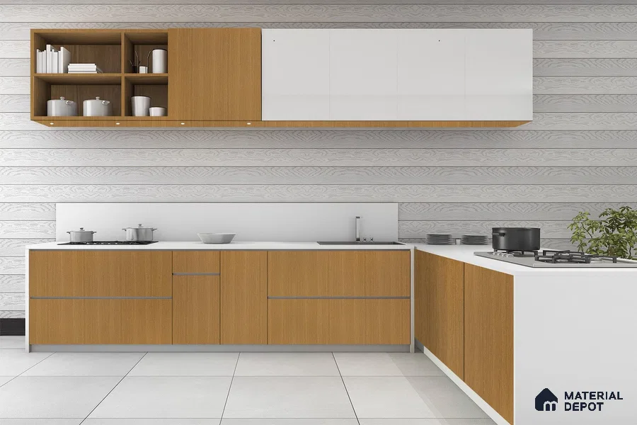 Wooden Look 3232 SUD 8 ft x 4 ft Suede Finish Decorative Laminate - 1 mm | Suitable for TV Unit, Wardrobe, Kitchen Cabinets