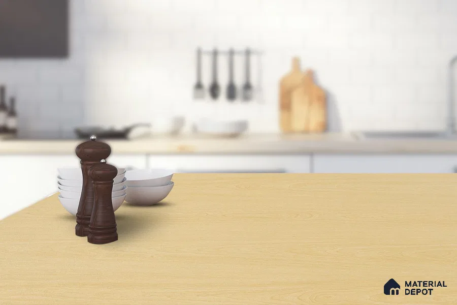 Wooden Look 3064 SUD Amero Mape 8 ft x 4 ft Woodgrain Suede Finish Decorative Laminate - 1 mm