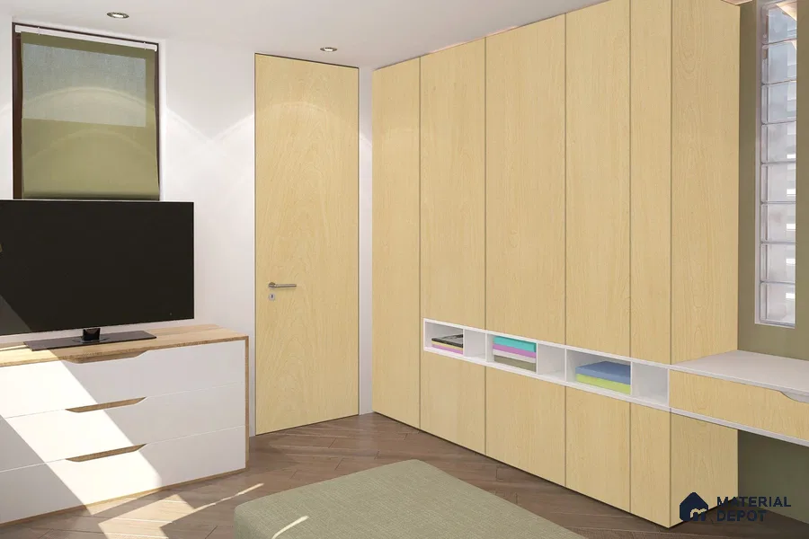Wooden Look 3064 SUD Amero Mape 8 ft x 4 ft Woodgrain Suede Finish Decorative Laminate - 1 mm