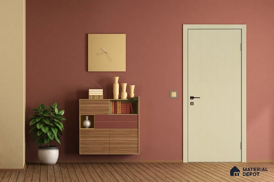 Wooden Look 3056 SUD 8 ft x 4 ft Suede Finish Decorative Laminate - 1 mm | Suitable for TV Unit, Wardrobe, Kitchen Cabinets