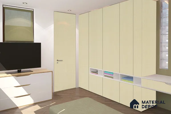 Wooden Look 3056 SUD 8 ft x 4 ft Suede Finish Decorative Laminate - 1 mm | Suitable for TV Unit, Wardrobe, Kitchen Cabinets
