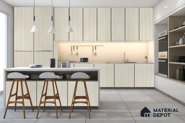 Wooden Look 3156 SUD 8 ft x 4 ft Suede Finish Decorative Laminate - 1 mm | Suitable for TV Unit, Wardrobe, Kitchen Cabinets