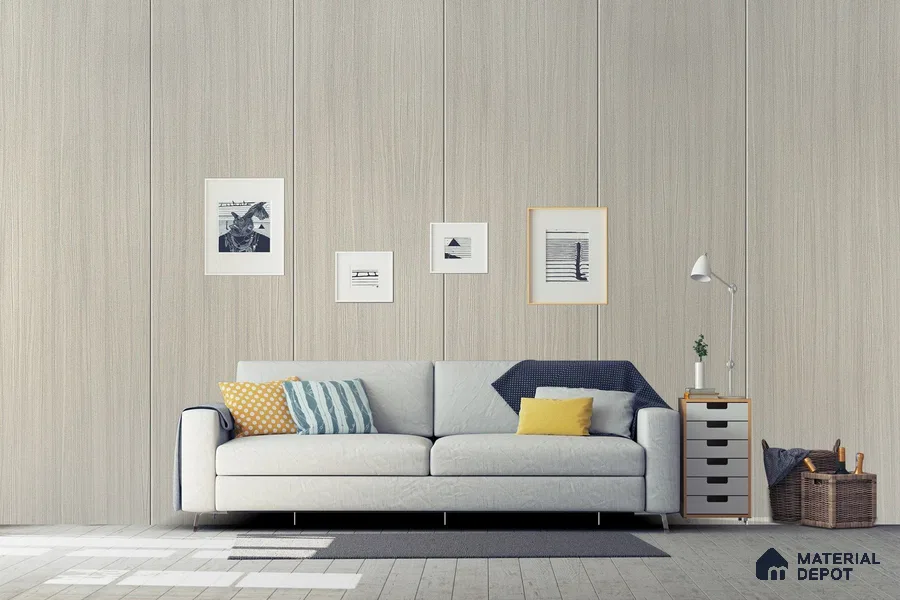 Wooden Look 3156 SUD 8 ft x 4 ft Suede Finish Decorative Laminate - 1 mm | Suitable for TV Unit, Wardrobe, Kitchen Cabinets
