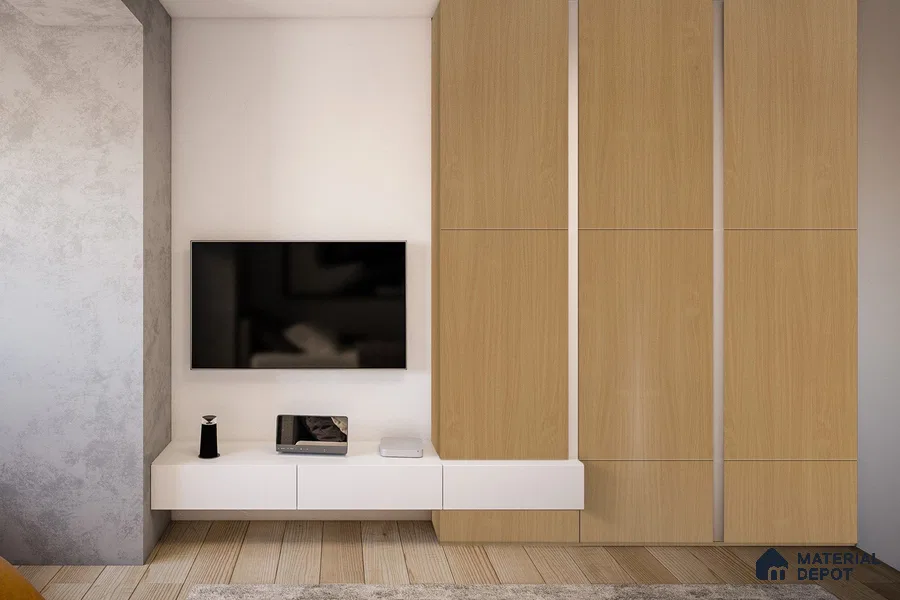 Wooden Look 3013 SUD 8 ft x 4 ft Suede Finish Decorative Laminate - 1 mm | Suitable for TV Unit, Wardrobe, Kitchen Cabinets