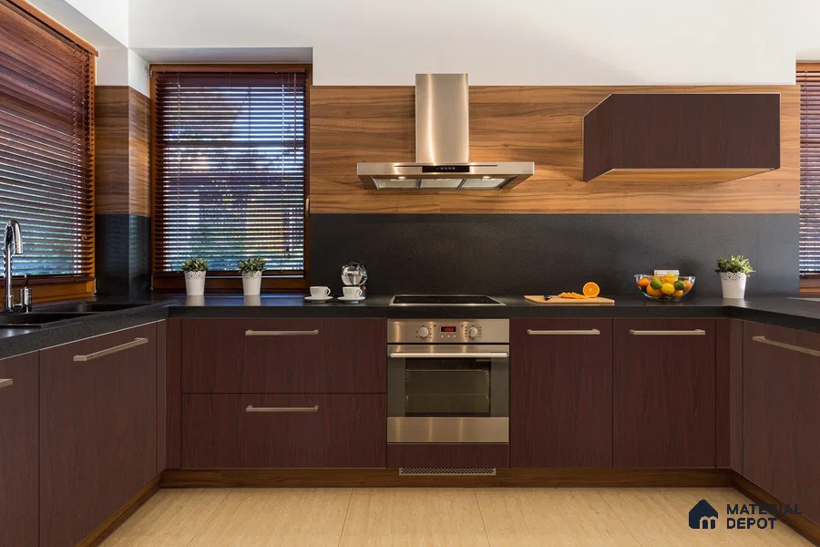 Wooden Look 3036 SUD 8 ft x 4 ft Suede Finish Decorative Laminate - 1 mm | Suitable for TV Unit, Wardrobe, Kitchen Cabinets