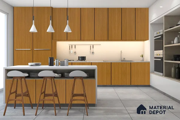 Wooden Look 3154 SUD 8 ft x 4 ft Suede Finish Decorative Laminate - 1 mm | Suitable for TV Unit, Wardrobe, Kitchen Cabinets