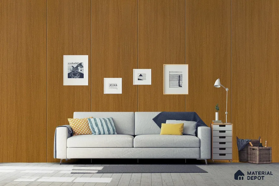 Wooden Look 3154 SUD 8 ft x 4 ft Suede Finish Decorative Laminate - 1 mm | Suitable for TV Unit, Wardrobe, Kitchen Cabinets