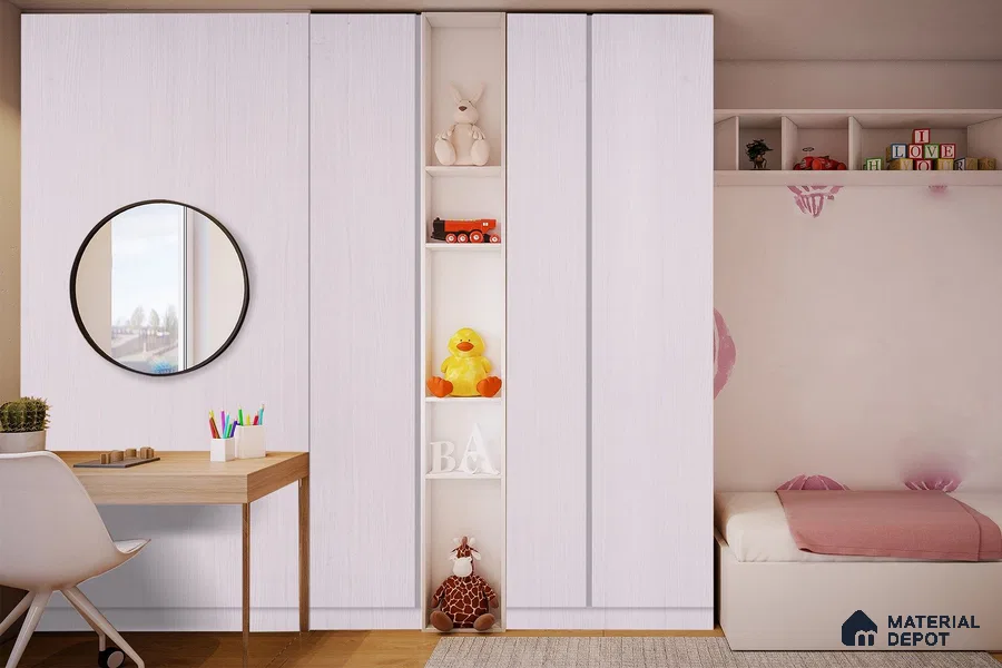 Wooden Look 3366 CFD 8 ft x 4 ft Texture Finish Decorative Laminate - 1 mm | Suitable for TV Unit, Wardrobe, Kitchen Cabinets