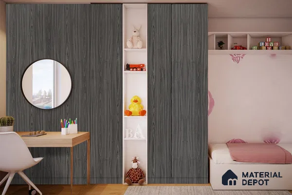 Wooden Look 3305 SUD 8 ft x 4 ft Suede Finish Decorative Laminate - 1 mm | Suitable for TV Unit, Wardrobe, Kitchen Cabinets