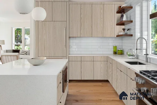 Wooden Look 3304 SUD 8 ft x 4 ft Suede Finish Decorative Laminate - 1 mm | Suitable for TV Unit, Wardrobe, Kitchen Cabinets