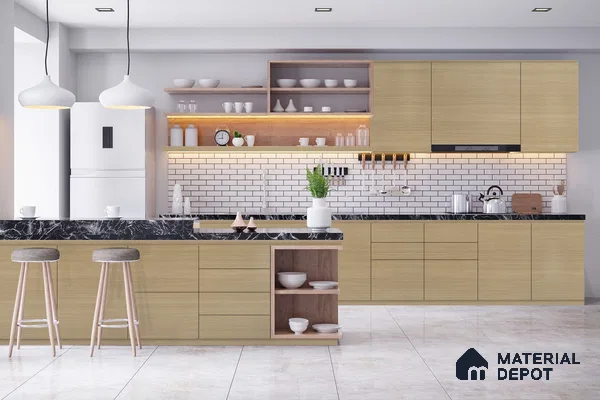 Wooden Look 3957 SUD 8 ft x 4 ft Suede Finish Decorative Laminate - 1 mm | Suitable for TV Unit, Wardrobe, Kitchen Cabinets