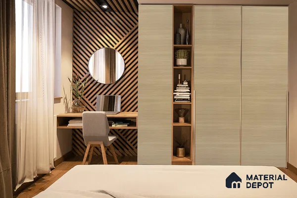 Wooden Look 3957 SUD 8 ft x 4 ft Suede Finish Decorative Laminate - 1 mm | Suitable for TV Unit, Wardrobe, Kitchen Cabinets