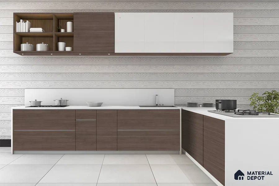 Wooden Look 3965 SUD 8 ft x 4 ft Suede Finish Decorative Laminate - 1 mm | Suitable for TV Unit, Wardrobe, Kitchen Cabinets