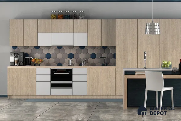 Wooden Look 3373 SUD 8 ft x 4 ft Suede Finish Decorative Laminate - 1 mm | Suitable for TV Unit, Wardrobe, Kitchen Cabinets