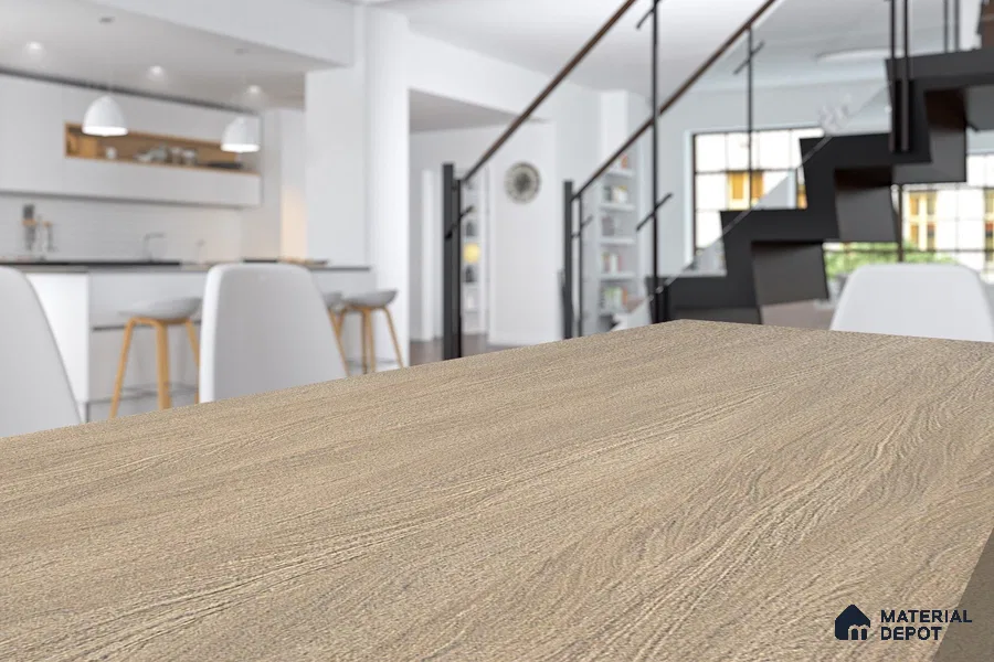 Wooden Look 3373 SUD 8 ft x 4 ft Suede Finish Decorative Laminate - 1 mm | Suitable for TV Unit, Wardrobe, Kitchen Cabinets