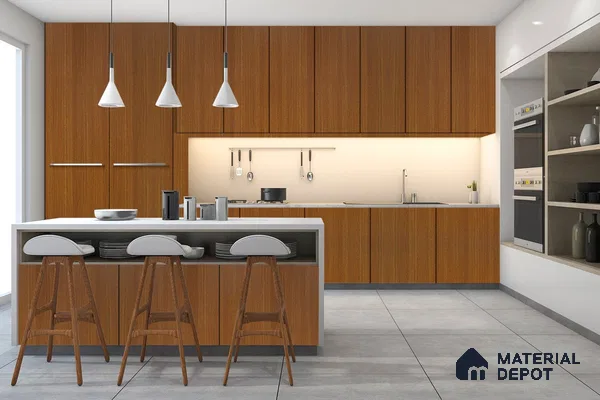 Wooden Look 3202 SUD 8 ft x 4 ft Suede Finish Decorative Laminate - 1 mm | Suitable for TV Unit, Wardrobe, Kitchen Cabinets