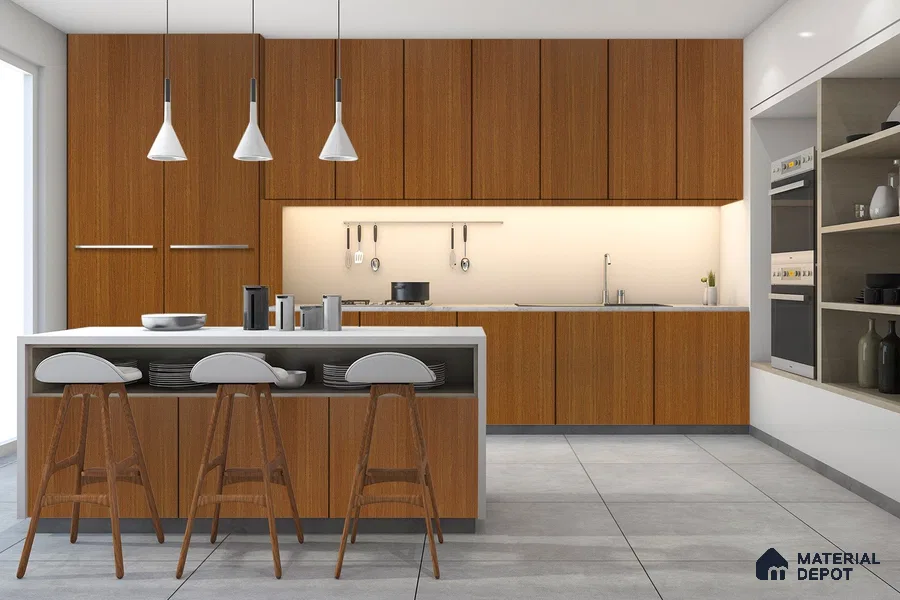 Wooden Look 3202 SUD 8 ft x 4 ft Suede Finish Decorative Laminate - 1 mm | Suitable for TV Unit, Wardrobe, Kitchen Cabinets