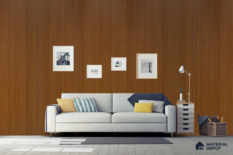 Wooden Look 3202 SUD 8 ft x 4 ft Suede Finish Decorative Laminate - 1 mm | Suitable for TV Unit, Wardrobe, Kitchen Cabinets