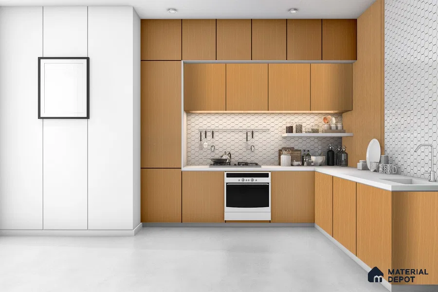 Wooden Look 3281 SUD 8 ft x 4 ft Suede Finish Decorative Laminate - 1 mm | Suitable for TV Unit, Wardrobe, Kitchen Cabinets