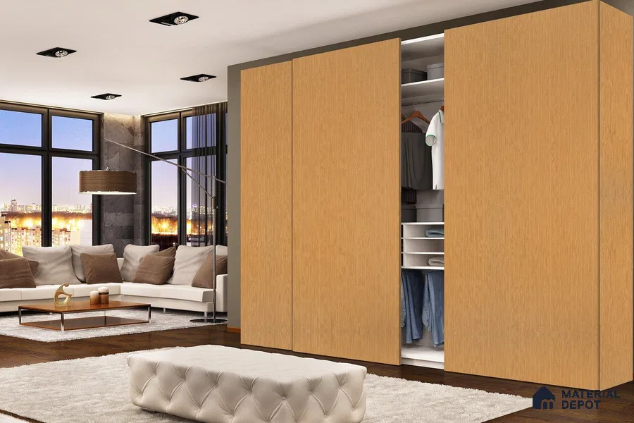 Wooden Look 3281 SUD 8 ft x 4 ft Suede Finish Decorative Laminate - 1 mm | Suitable for TV Unit, Wardrobe, Kitchen Cabinets