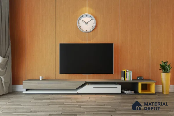 Wooden Look 3281 SUD 8 ft x 4 ft Suede Finish Decorative Laminate - 1 mm | Suitable for TV Unit, Wardrobe, Kitchen Cabinets