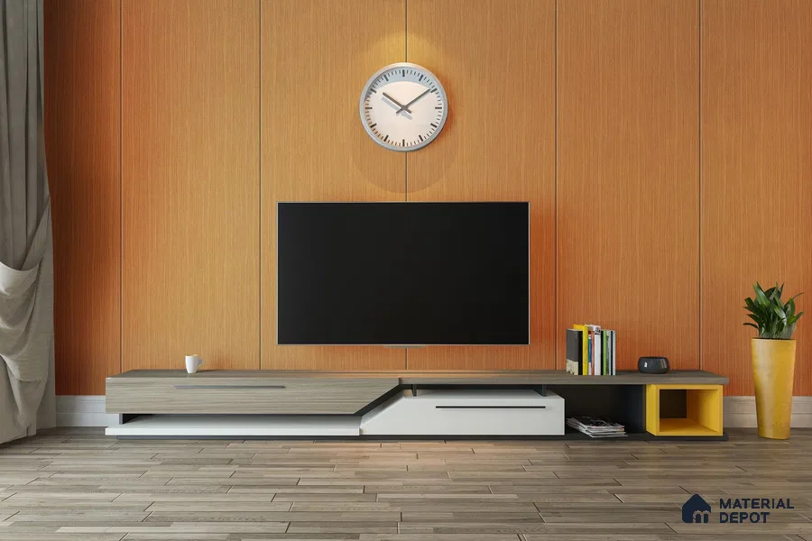 Wooden Look 3281 SUD 8 ft x 4 ft Suede Finish Decorative Laminate - 1 mm | Suitable for TV Unit, Wardrobe, Kitchen Cabinets