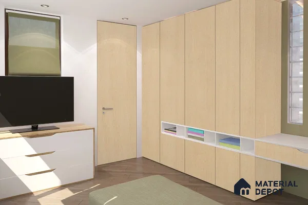 Wooden Look 3057 SUD 8 ft x 4 ft Suede Finish Decorative Laminate - 1 mm | Suitable for TV Unit, Wardrobe, Kitchen Cabinets