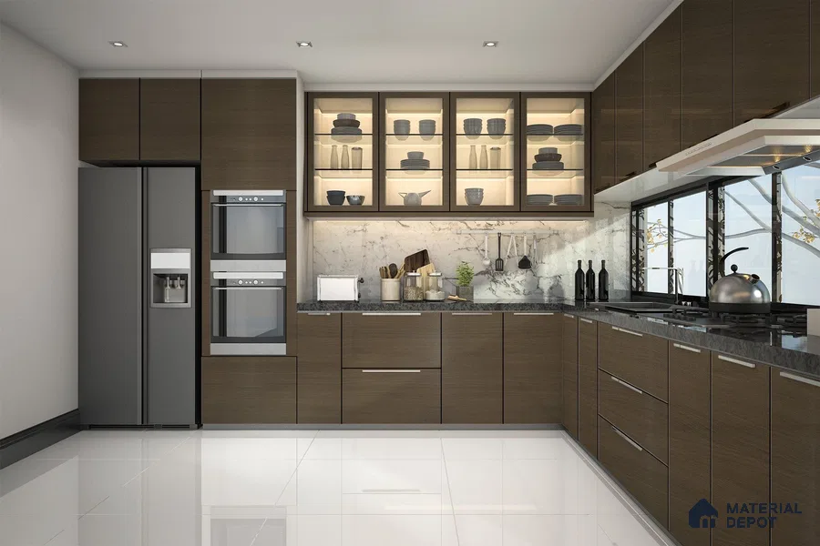Wooden Look 3959 SUD 8 ft x 4 ft Suede Finish Decorative Laminate - 1 mm | Suitable for TV Unit, Wardrobe, Kitchen Cabinets