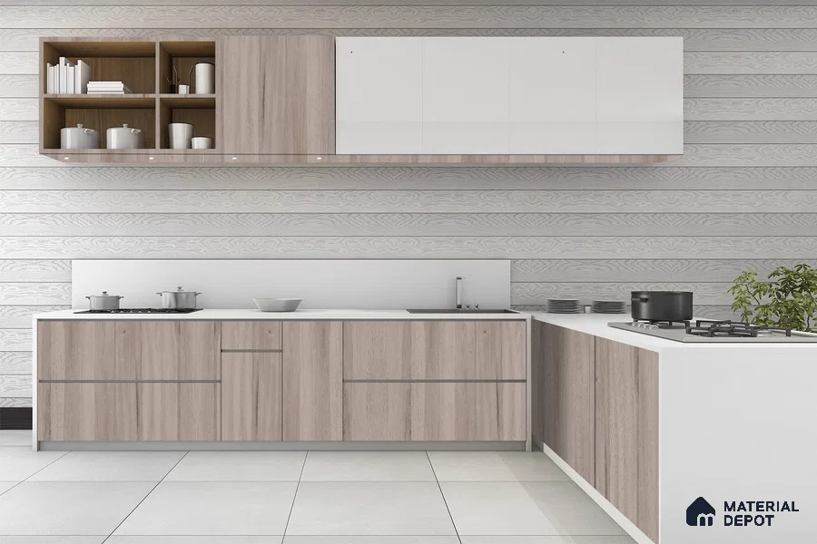 Wooden Look 3260 SUD 8 ft x 4 ft Suede Finish Decorative Laminate - 1 mm | Suitable for TV Unit, Wardrobe, Kitchen Cabinets