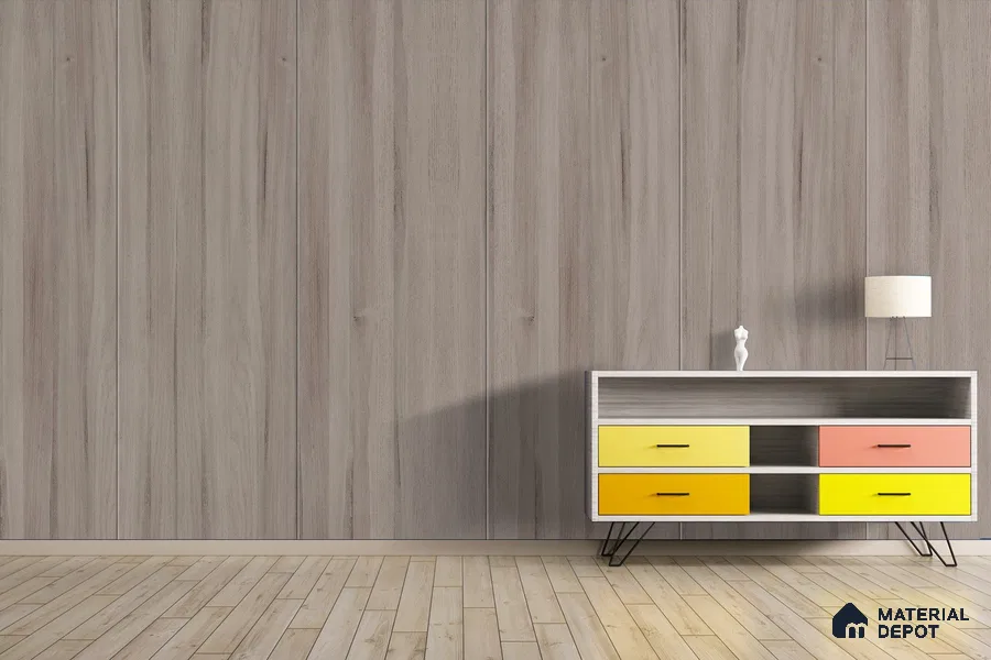 Wooden Look 3260 SUD 8 ft x 4 ft Suede Finish Decorative Laminate - 1 mm | Suitable for TV Unit, Wardrobe, Kitchen Cabinets
