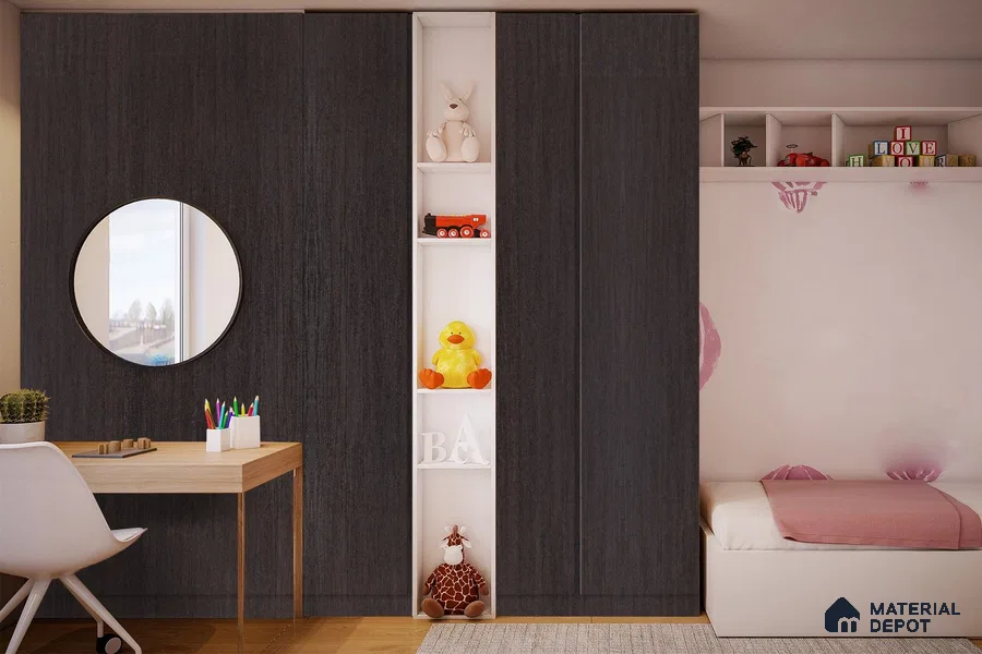 Wooden Look 3221 BRS 8 ft x 4 ft Texture Finish Decorative Laminate - 1 mm | Suitable for TV Unit, Wardrobe, Kitchen Cabinets