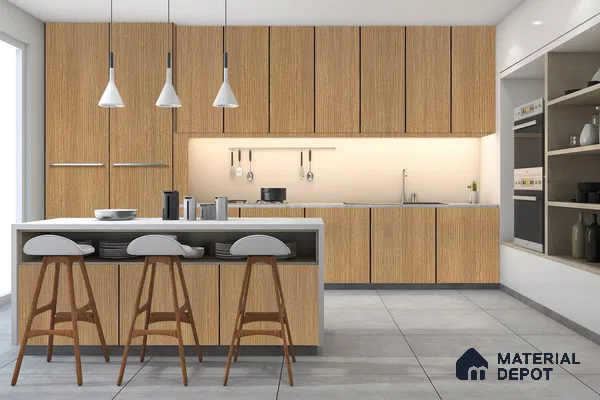Wooden Look 3162 SUD 8 ft x 4 ft Suede Finish Decorative Laminate - 1 mm | Suitable for TV Unit, Wardrobe, Kitchen Cabinets