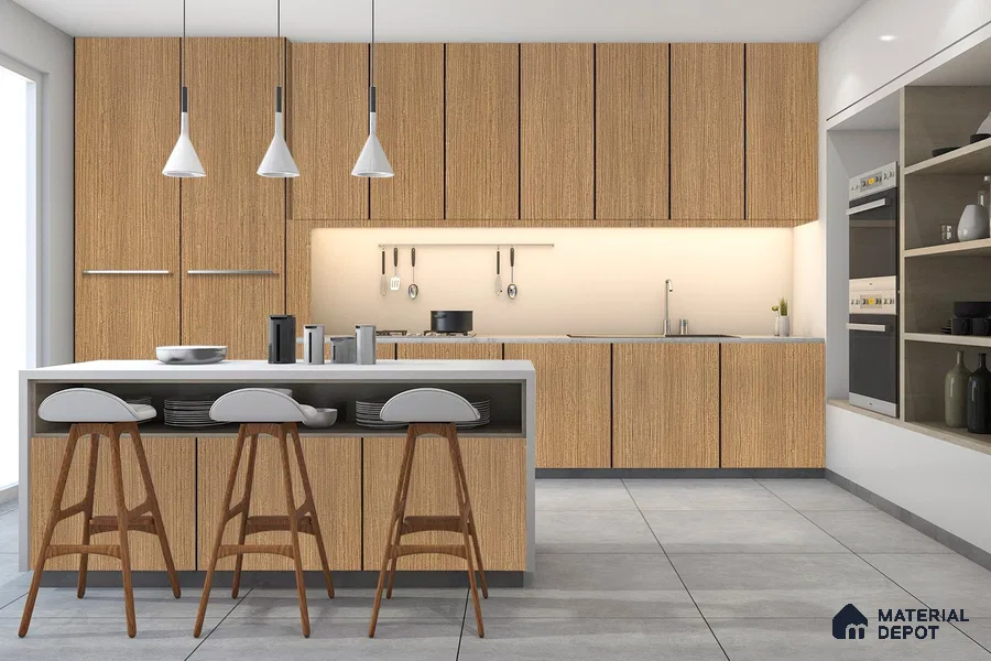 Wooden Look 3162 SUD 8 ft x 4 ft Suede Finish Decorative Laminate - 1 mm | Suitable for TV Unit, Wardrobe, Kitchen Cabinets
