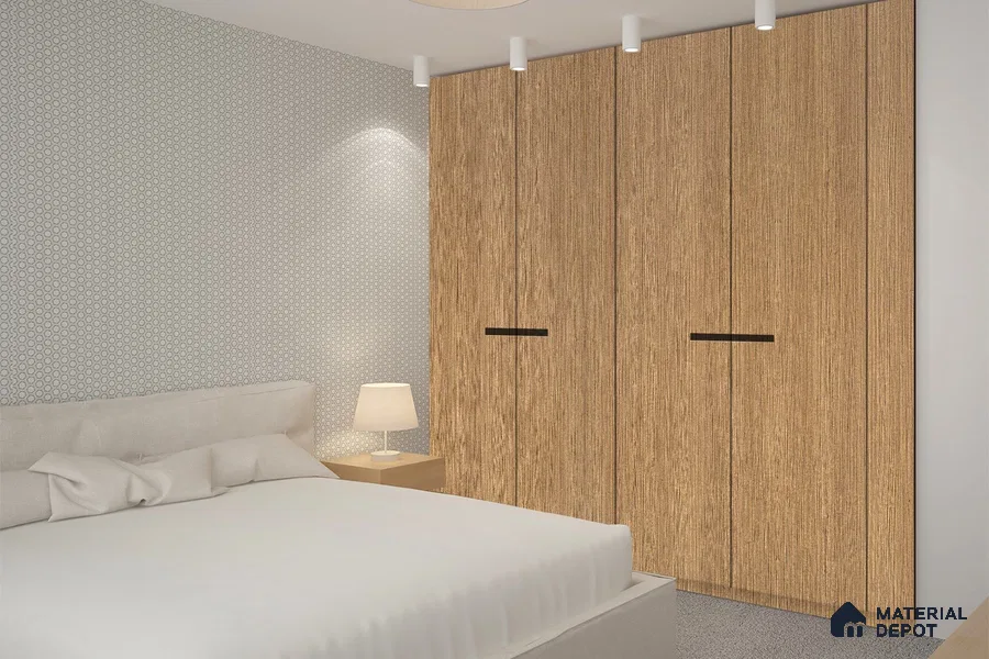 Wooden Look 3162 SUD 8 ft x 4 ft Suede Finish Decorative Laminate - 1 mm | Suitable for TV Unit, Wardrobe, Kitchen Cabinets