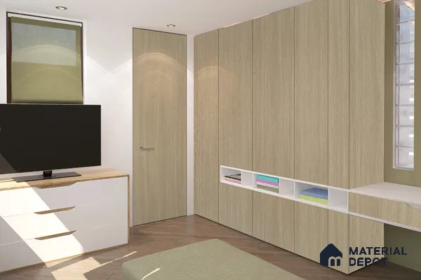 Wooden Look 3094 SUD 8 ft x 4 ft Suede Finish Decorative Laminate - 1 mm | Suitable for TV Unit, Wardrobe, Kitchen Cabinets