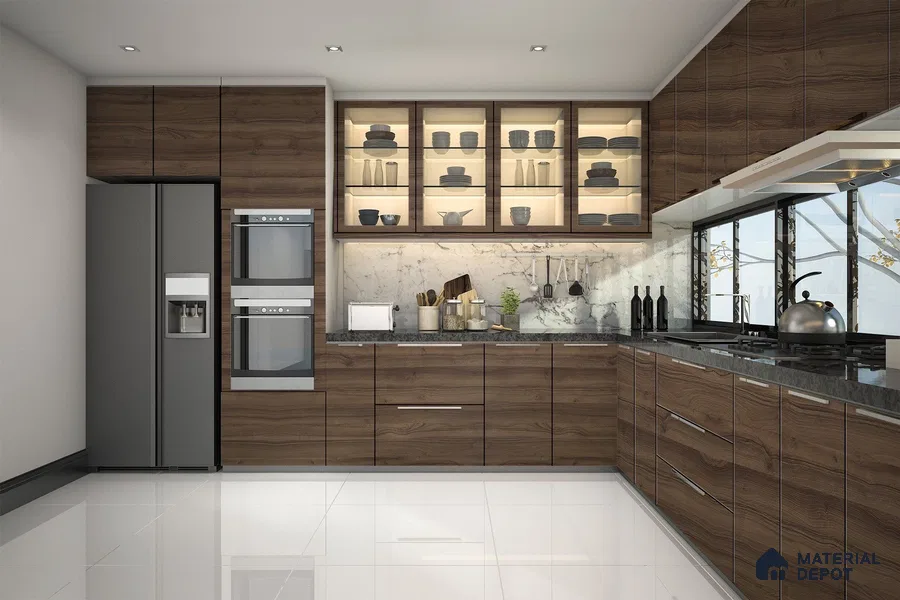 Wooden Look 3961 SUD 8 ft x 4 ft Suede Finish Decorative Laminate - 1 mm | Suitable for TV Unit, Wardrobe, Kitchen Cabinets