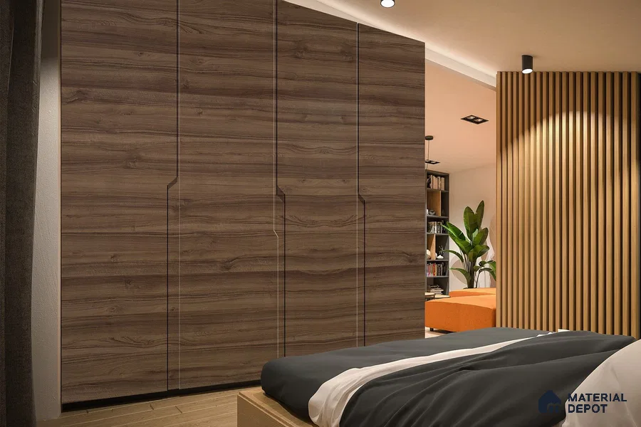 Wooden Look 3961 SUD 8 ft x 4 ft Suede Finish Decorative Laminate - 1 mm | Suitable for TV Unit, Wardrobe, Kitchen Cabinets