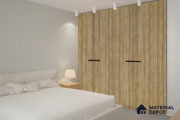 Wooden Look 3204 SUD 8 ft x 4 ft Suede Finish Decorative Laminate - 1 mm | Suitable for TV Unit, Wardrobe, Kitchen Cabinets