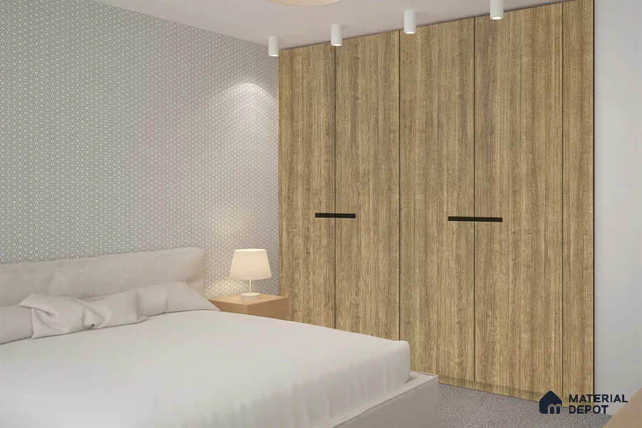 Wooden Look 3204 SUD 8 ft x 4 ft Suede Finish Decorative Laminate - 1 mm | Suitable for TV Unit, Wardrobe, Kitchen Cabinets