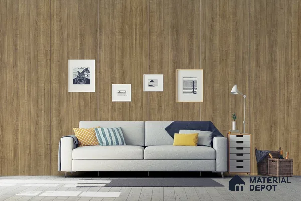 Wooden Look 3204 SUD 8 ft x 4 ft Suede Finish Decorative Laminate - 1 mm | Suitable for TV Unit, Wardrobe, Kitchen Cabinets