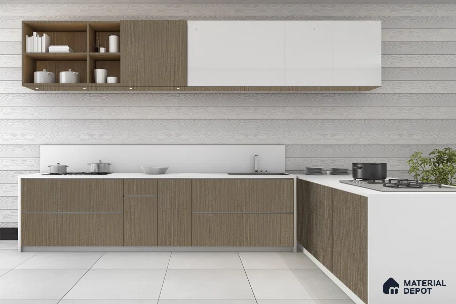 Wooden Look 3226 SUD 8 ft x 4 ft Suede Finish Decorative Laminate - 1 mm | Suitable for TV Unit, Wardrobe, Kitchen Cabinets