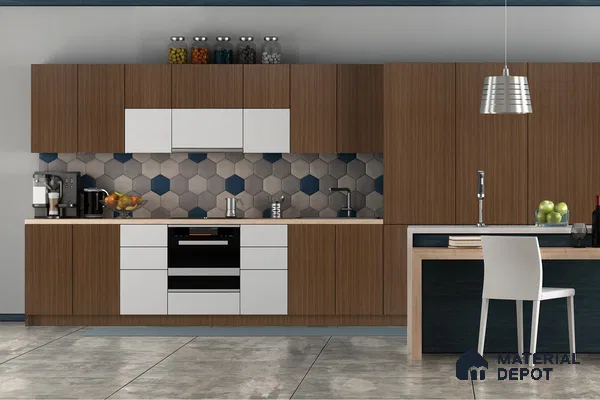 Wooden Look 3360 SUD 8 ft x 4 ft Suede Finish Decorative Laminate - 1 mm | Suitable for TV Unit, Wardrobe, Kitchen Cabinets