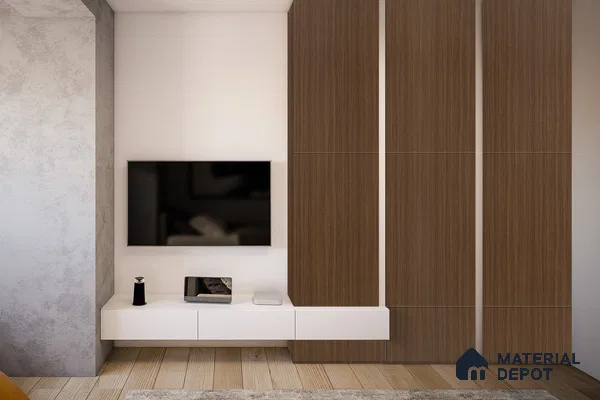 Wooden Look 3360 SUD 8 ft x 4 ft Suede Finish Decorative Laminate - 1 mm | Suitable for TV Unit, Wardrobe, Kitchen Cabinets