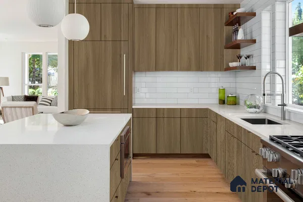 Wooden Look 3289 SUD 8 ft x 4 ft Suede Finish Decorative Laminate - 1 mm | Suitable for TV Unit, Wardrobe, Kitchen Cabinets