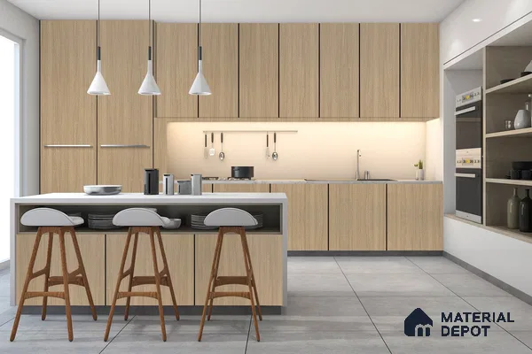 Wooden Look 3153 SUD 8 ft x 4 ft Suede Finish Decorative Laminate - 1 mm | Suitable for TV Unit, Wardrobe, Kitchen Cabinets