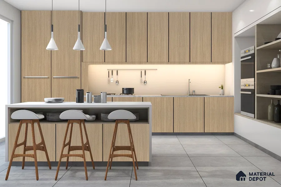 Wooden Look 3153 SUD 8 ft x 4 ft Suede Finish Decorative Laminate - 1 mm | Suitable for TV Unit, Wardrobe, Kitchen Cabinets